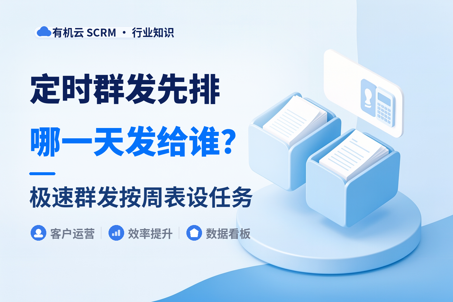 有机云｜定时群发先排一张周表：哪一天发给谁，提前定死 配图
